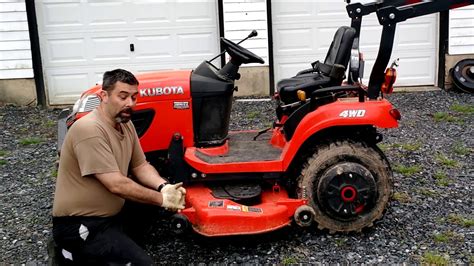 kubota bx   upgrade    underbelly mowing deck youtube