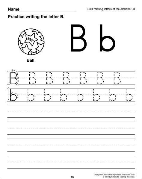 Printable Letter B Worksheets For Kindergarten Preschoolers Letter B