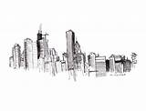 Skyline York Chicago Sketch Drawn sketch template