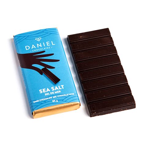 sea salt dark chocolate bar  daniel chocolates