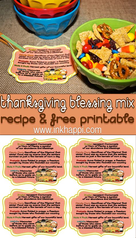 thanksgiving blessing mix  printables inkhappi