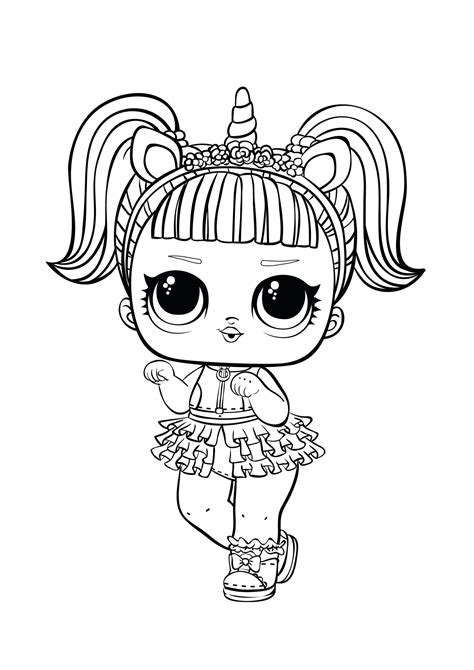 lol omg unicorn coloring page coloring pages