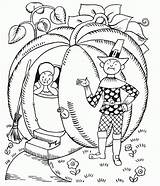 Peter Pumpkin Eater Rhymes Nursery Coloring sketch template