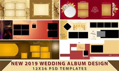 New 2019 Wedding Album Design 12x36 Psd Templates
