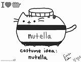 Pusheen Coloring Pages Nutella Idea Colouring Printable Kids Print Color Template sketch template