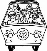 Scooby Coloring Gang Doo Car Wecoloringpage sketch template