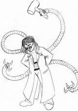 Doc Ock Coloring Pages Octavius Getdrawings Drawing Template sketch template