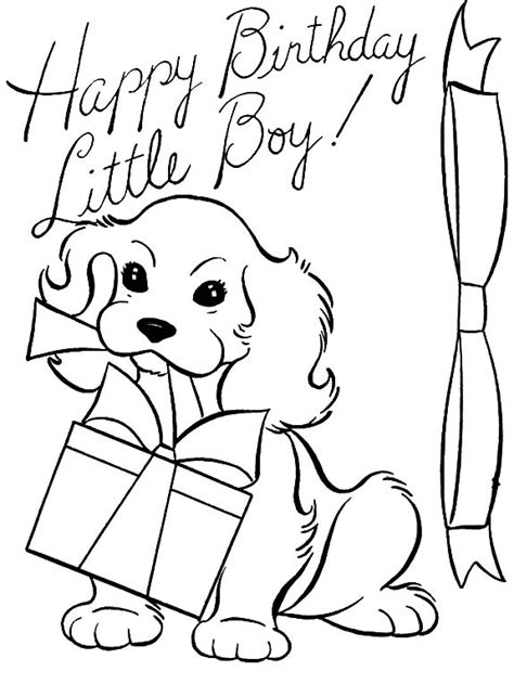 boy birthday coloring coloring pages