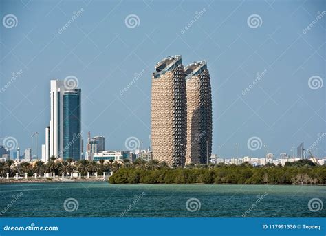 view   al bahr towers  abu dhabi editorial image image