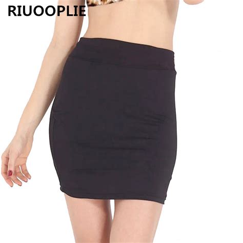 riuooplie ladies hot bodycon bandage elastic skirt micro mini booty