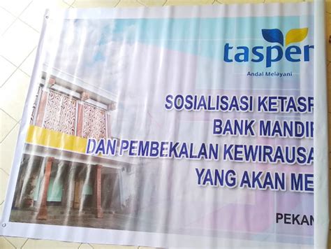 Spanduk Sosialisasi Dan Pembekalan Taspen ~ Print Corner