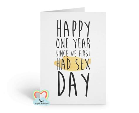 Funny Anniversary Card 1 Year Sex Anniversary Rude Anniversary Card