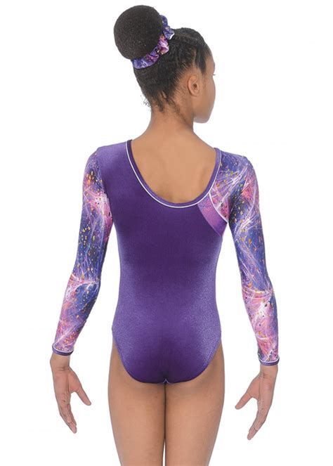 Purple Twilight Long Sleeve Gymnastics Leotard