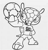 Fifa Fuleco Mascote Neymar Bola Tatu Brazil Kleurplaten Kleurplaat Desenho Futebol Voetbal Soccer Spongebob Knutselen Clique Uitprinten Downloaden sketch template