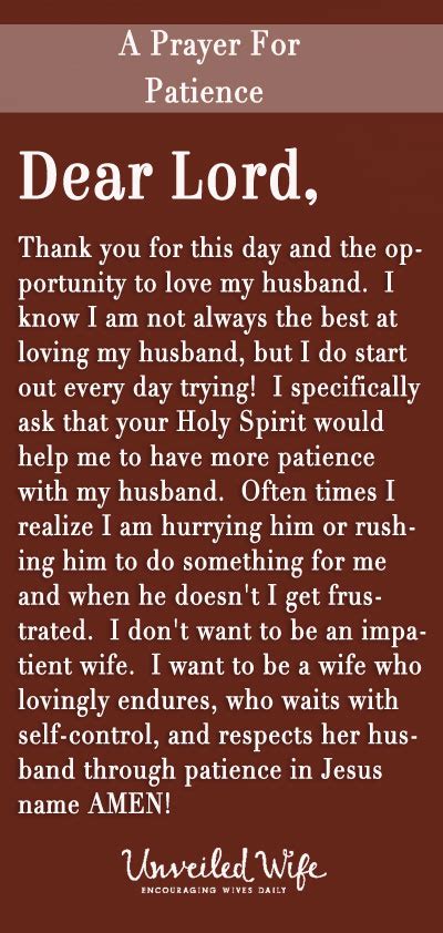 prayer of the day having patience with my husband