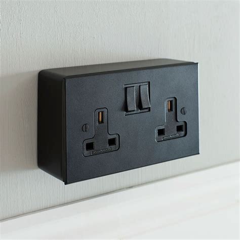 double surface mounting box black electrical surface solid brick surface mounted lights