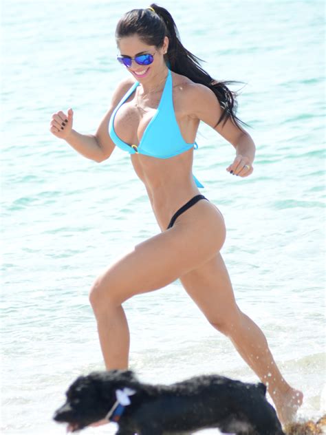 michelle lewin hot bikini body on miami beach celebrity