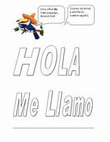 Coloring Spanish Greetings Elementary Preview sketch template