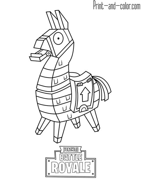 fortnite printable coloring pages llama