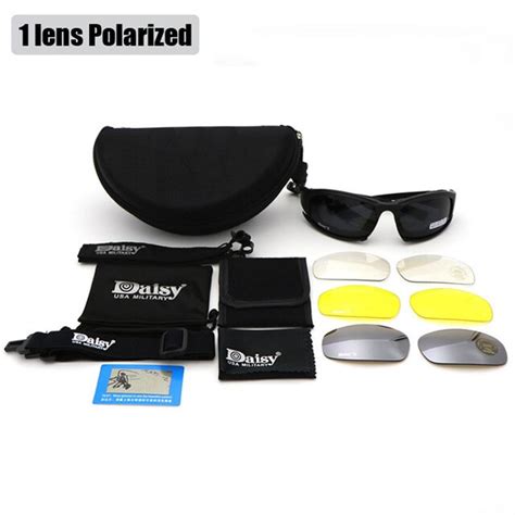 daisy c5 polarized army goggles military sunglasses 4 lens kit men s