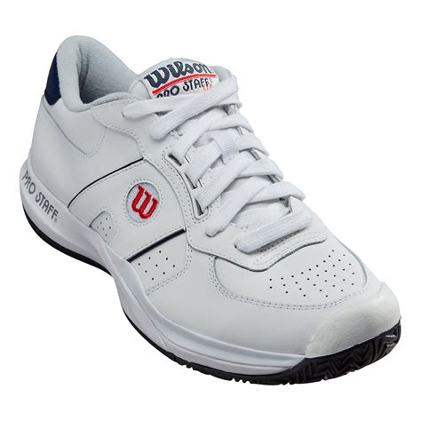 buy wilson pro staff classic  court shoe men white dark blue  tennis point