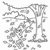 Fall Autumn Coloring Pages Tree Scene Color Printable Leaves Falling Print Getcolorings During Season Toddler sketch template