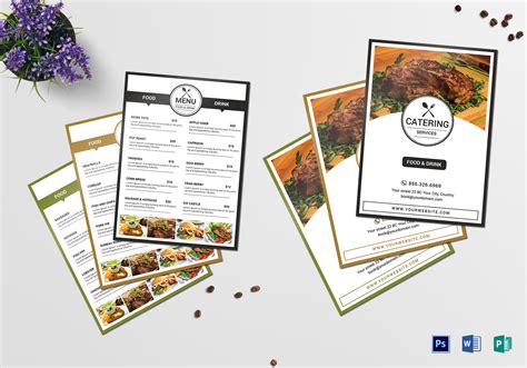 catering menu designs   templates