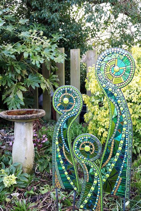 Mosaic Garden Art Glass Garden Art Garden