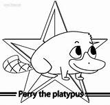 Platypus Coloring Perry Pages Kids Cool2bkids Printable Disney Colors Ferb sketch template