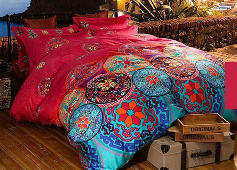 Egyptian Cotton Boho Style Bedding Queen Bohemian Bedding Moroccan