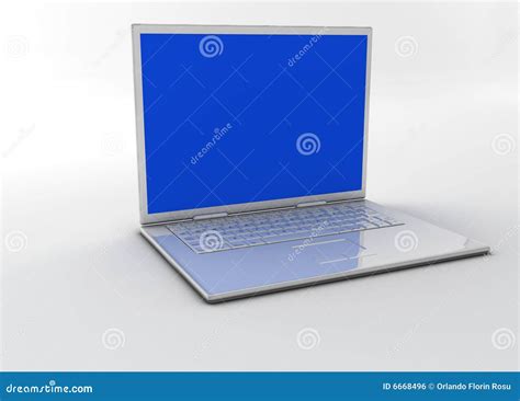 silver laptop stock photo image  communications equipment