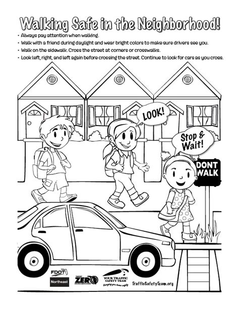 child safety coloring pages