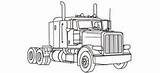 Peterbilt Truck Coloring Silhouette Pages Printable Semi Trucks Bing sketch template