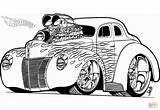 Coloring Wheels Hot Rod Pages Printable sketch template