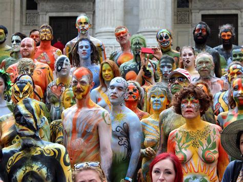 Sunday Bodypainting Day Brings Live Nude Painting Naked