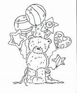 Bear Coloring Ballons Tatty Erwachsene Malvorlagen Bears Menino Ausmalen Bordar Riscos Stempel Digi Digitale sketch template