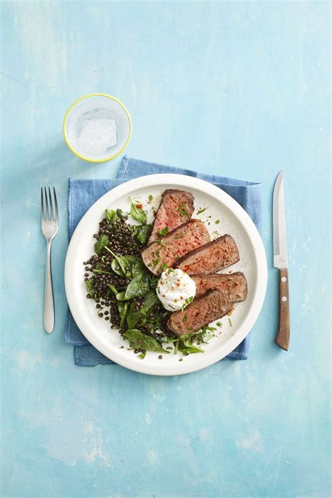 make this easy smoked paprika steak and lentils with spinach for an