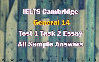 cambridge ielts  general test  task  essay sample answers anto