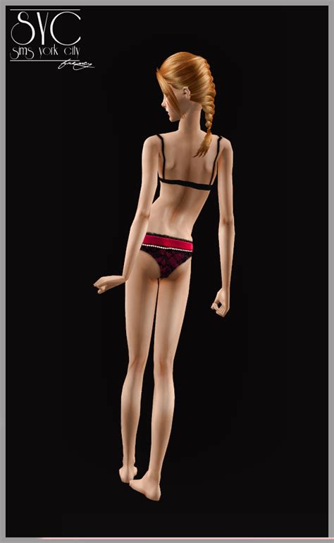 sims york city pink and black undies for teen