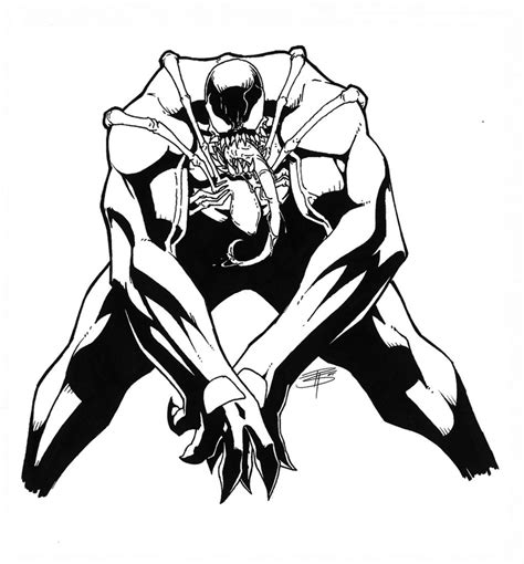 marvel venom head coloring pages