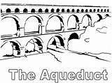 Coloring Rome Ancient Aquaduct Classic Netart sketch template