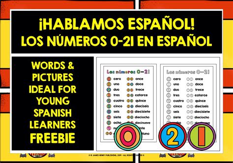spanish numbers   list freebie teaching resources