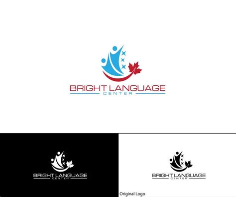 logo  language center called bright language center simple modern unique