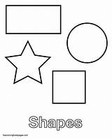 Shapes Coloring Printable Pages Preschoolers Sheets Shape Toddlers Worksheet Basic Kids Worksheets Preschool Printables Templates Coloringhome Visit Template Grab Do sketch template