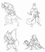Redwall Deviantart Fantasy Character Dw Set Drawings Coloring Pages Animal sketch template