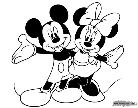 mickey  minnie mouse coloring pages  disneyclipscom