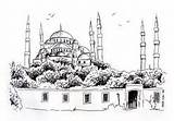 Cami Boyama Sultan Camii Ahmet Cizimi Istanbul Mosque Bh Islami Eskiz Cizimler Sanat sketch template