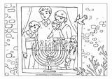 Menorah Colouring Family Hanukkah Pages Activityvillage Kids Activities Activity Village Become Member Log Preschoolers sketch template