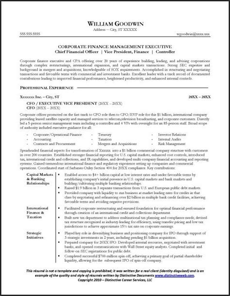 cfo resume examples professional resume examples resume examples