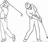 Golf Swing Coloring Pages Drawing Printable Club Illustration Sketch Vector Getcolorings Plane Color Getdrawings sketch template